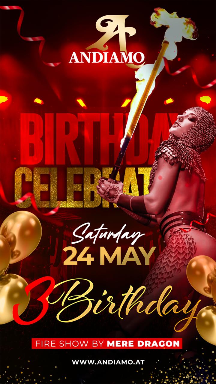 🎉 ANDIAMO 3. GEBURTSTAGSPARTY 🎉 – 📅 24. Mai 2025