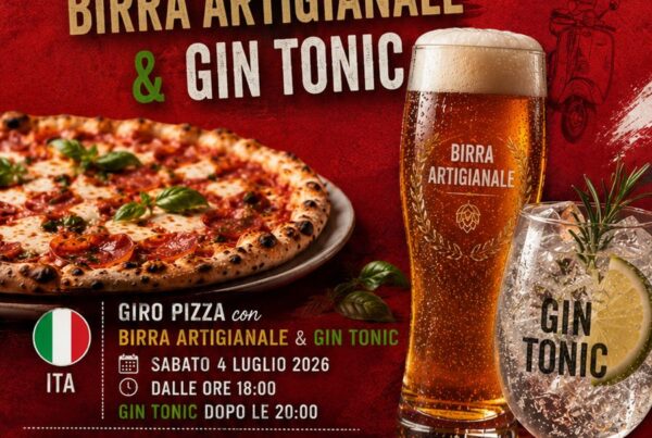 Un sabato sera di pizza autentica, birra artigianale e gin tonic: questo è il Giro Pizza dell'Andiamo Club di Villach, in programma il sabato 4 luglio 2026 a partire dalle ore 18:00. 🍕 Cosa ti aspetta Dimentica la pizza industriale. Il Giro Pizza è un viaggio attraverso i sapori della vera tradizione italiana: basi croccanti, ingredienti freschi e un impasto che si scioglie in bocca. Per accompagnare ogni fetta, l'Andiamo Club propone una selezione di birre artigianali — amari intensi, lager fresche e IPA profumate — abbinamenti pensati per esaltare ogni tipo di pizza. 🍸 Gin Tonic dopo le 20:00 A partire dalle 20:00 l'atmosfera cambia: arriva il momento del Gin Tonic. Una carta curata di gin botanici e tonic water di qualità, preparati con cura per chiudere la serata in stile. Che tu sia un appassionato di gin o voglia semplicemente provare qualcosa di nuovo, c'è il giusto abbinamento per te. 📍 Dove e quando 📅 Data: Sabato 4 luglio 2026 🕕 Inizio: Dalle ore 18:00 🍸 Gin Tonic: Dopo le 20:00 📍 Luogo: Andiamo Club – Villach, Carinzia (Austria) 🌐 Sito: www.andiamo.at 📸 Instagram: @andiamoclub 💬 Un'esperienza, non solo una cena "Buona pizza, buona birra, buon divertimento!" — questo è il motto dell'Andiamo Club. Una serata che unisce il piacere della tavola alla convivialità, in un ambiente curato e accogliente nel cuore di Villach.