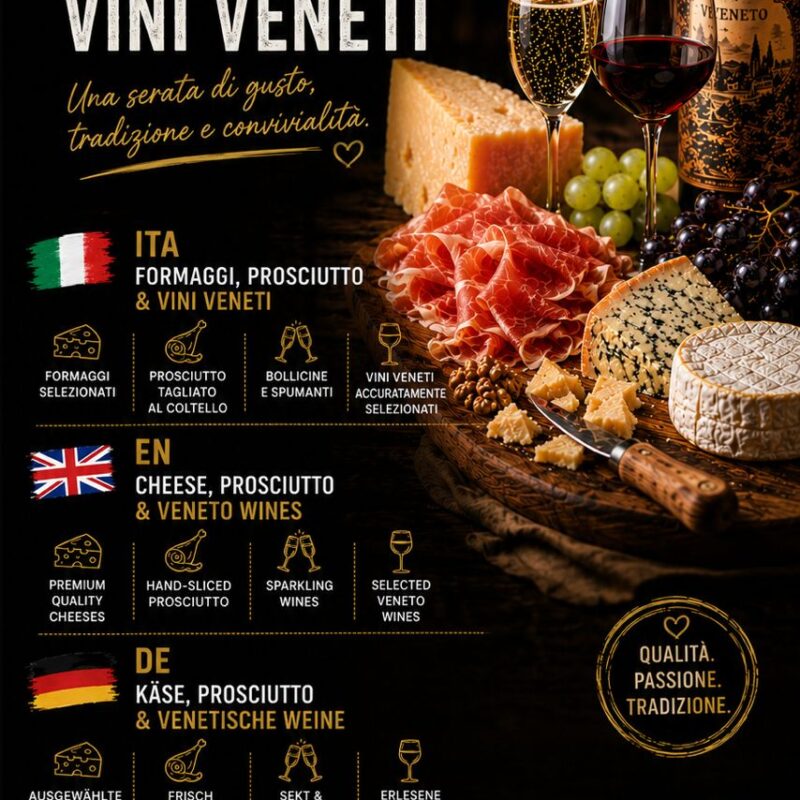 Formaggi, Prosciutto & Vini Veneti – Andiamo Club Villach | 27 Giugno 2026