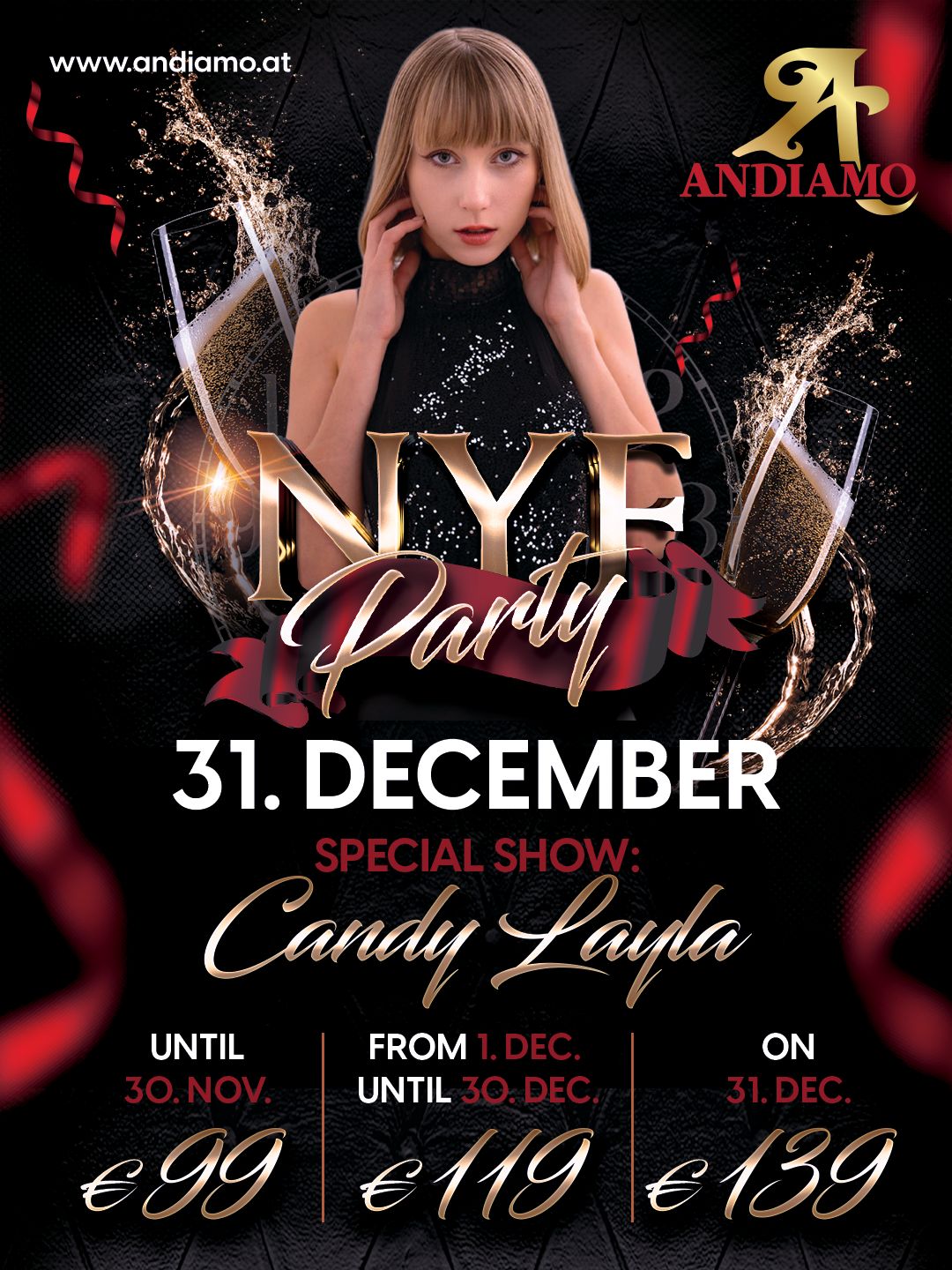 NYE Party — Silvester Night 2026/27, Special Show Candy Layla